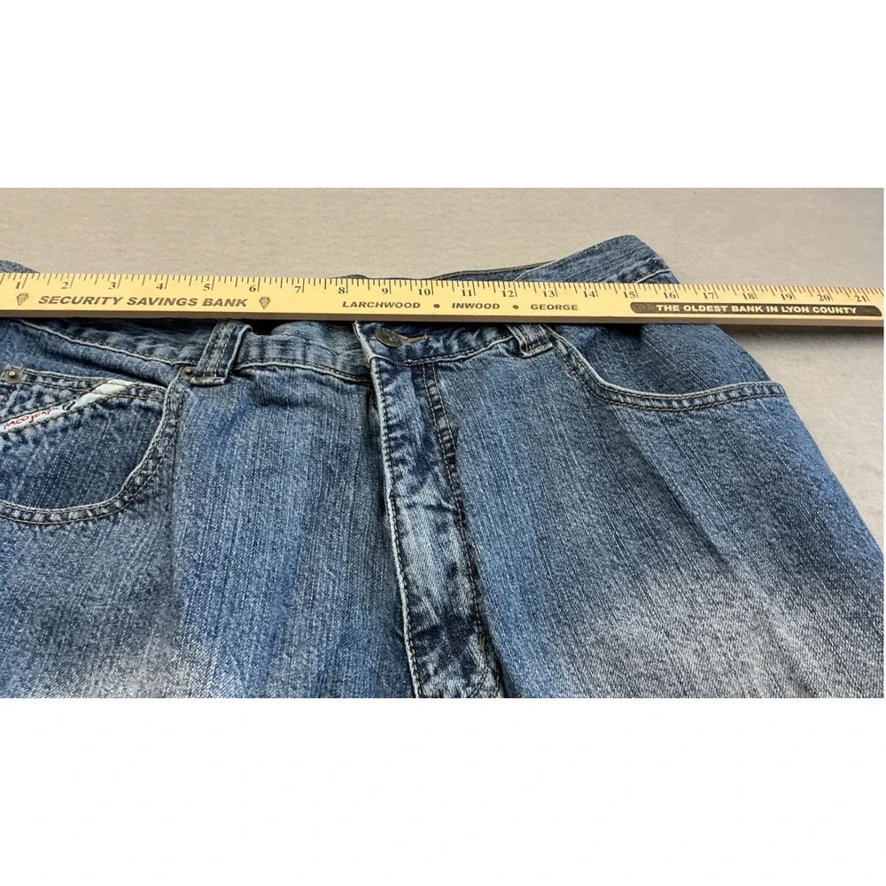 Paco‎ Sport Vintage Y2K Denim Shorts Baggy Skater Embroidered Blue Men 34 Street